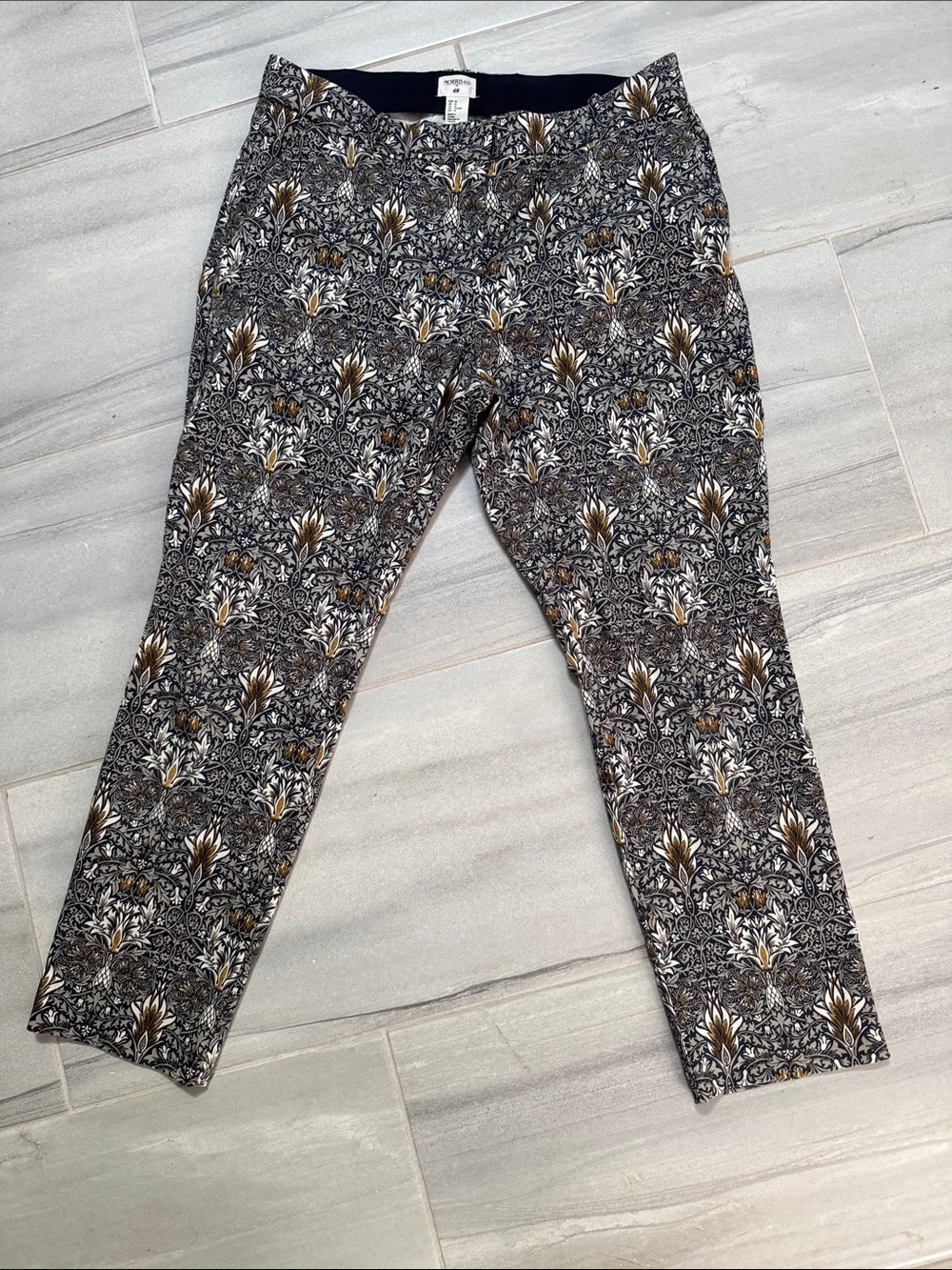 William Morris x H&M collab Printed Stretch Women’s Jeans - Black & Brown Floral